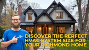 Professional HVAC technician measuring and calculating the ideal system size for a Richmond home