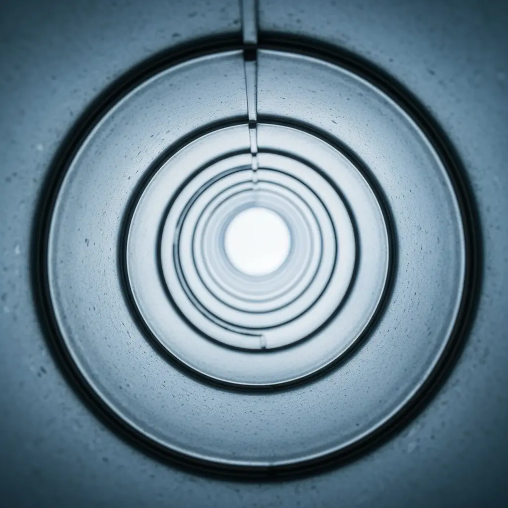 Clean, shiny interior of an air duct