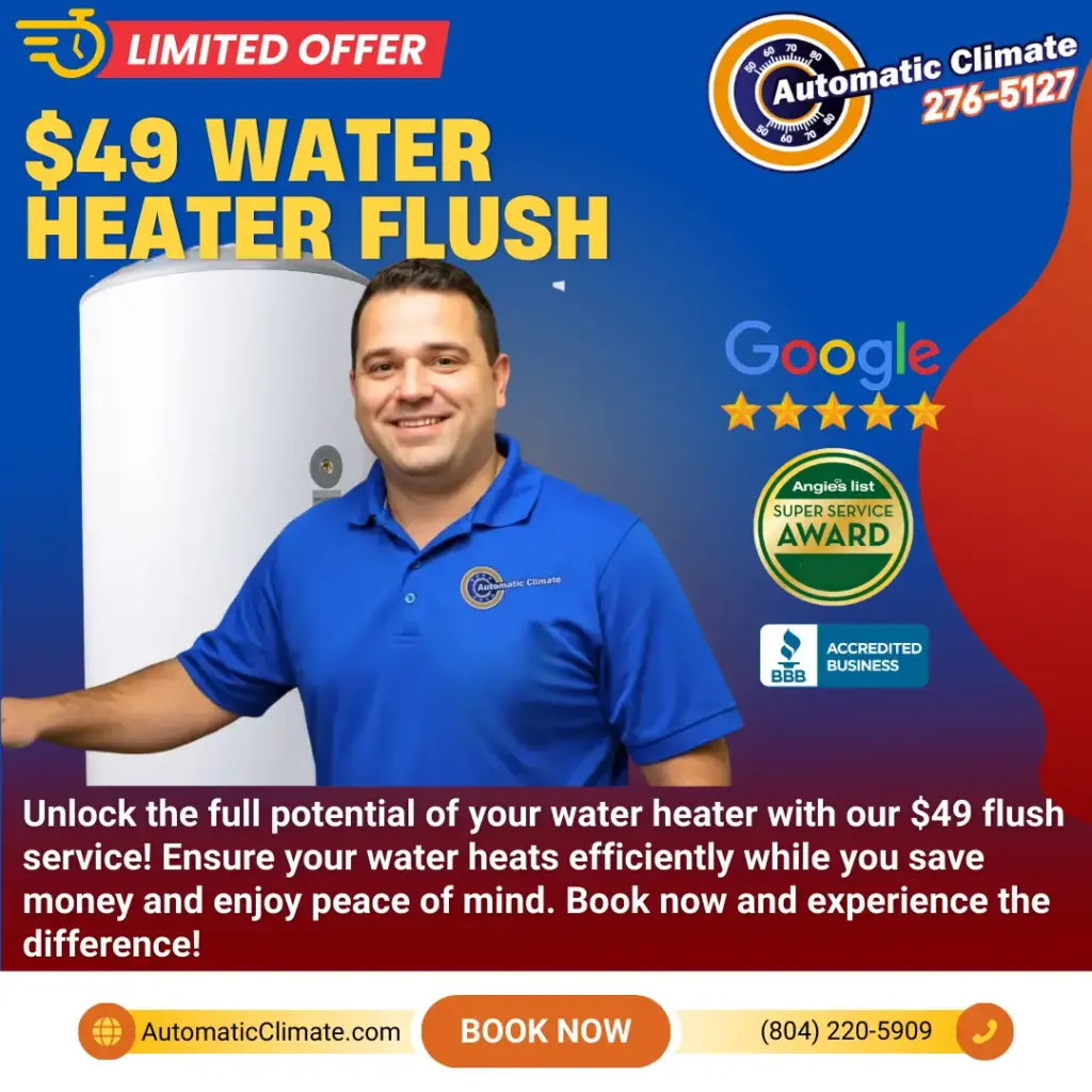 49 dollar water heater flush promo
